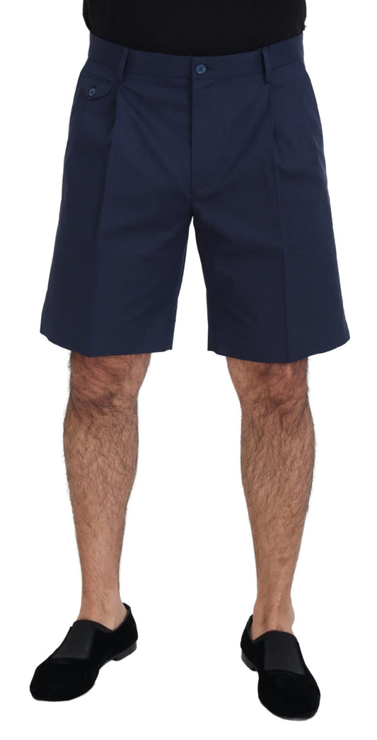 Dolce & Gabbana Blue Chinos Cotton Stretch Casual Shorts - ClickThatClicks 