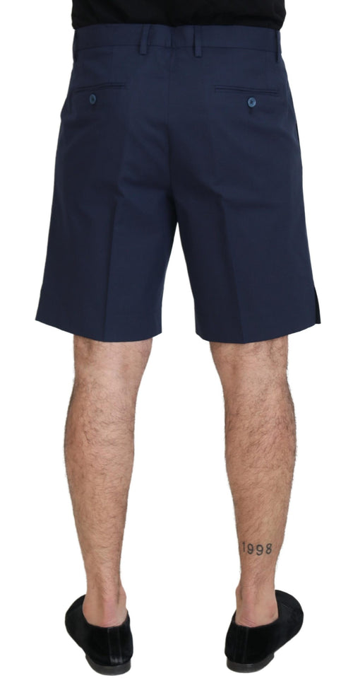 Dolce & Gabbana Blue Chinos Cotton Stretch Casual Shorts - ClickThatClicks 