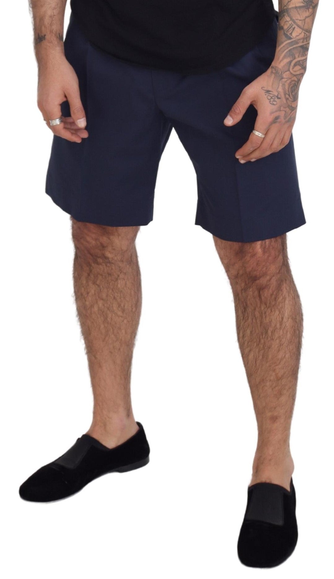 Dolce & Gabbana Blue Chinos Cotton Stretch Casual Shorts - ClickThatClicks 