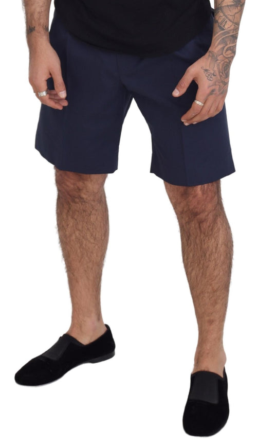 Dolce & Gabbana Blue Chinos Cotton Stretch Casual Shorts - ClickThatClicks 