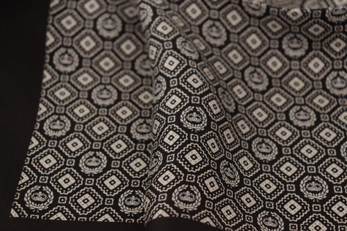 Dolce & Gabbana Black Patterned DG Logo Square Handkerchief Scarf - ClickThatClicks 