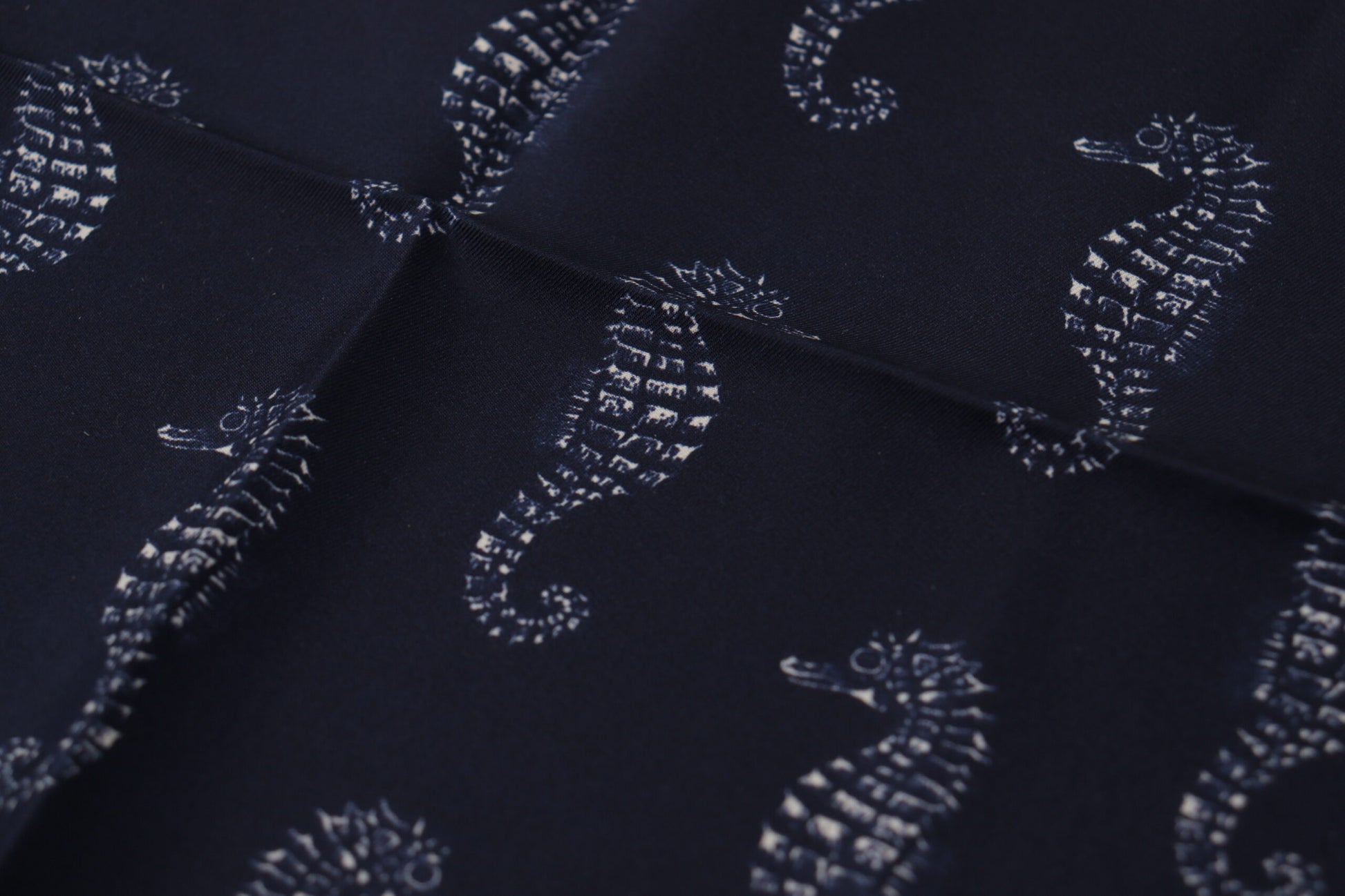 Dolce & Gabbana Blue Seahorse DG Printed Square Handkerchief Scarf - ClickThatClicks 