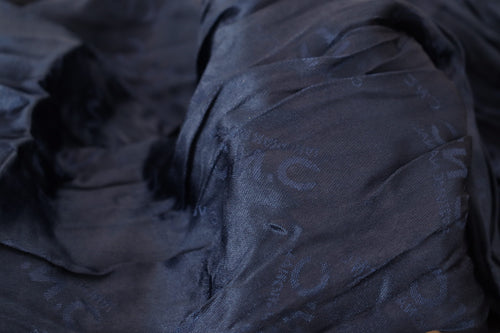 Costume National Blue Silk Shawl Foulard Fringes Scarf - ClickThatClicks 