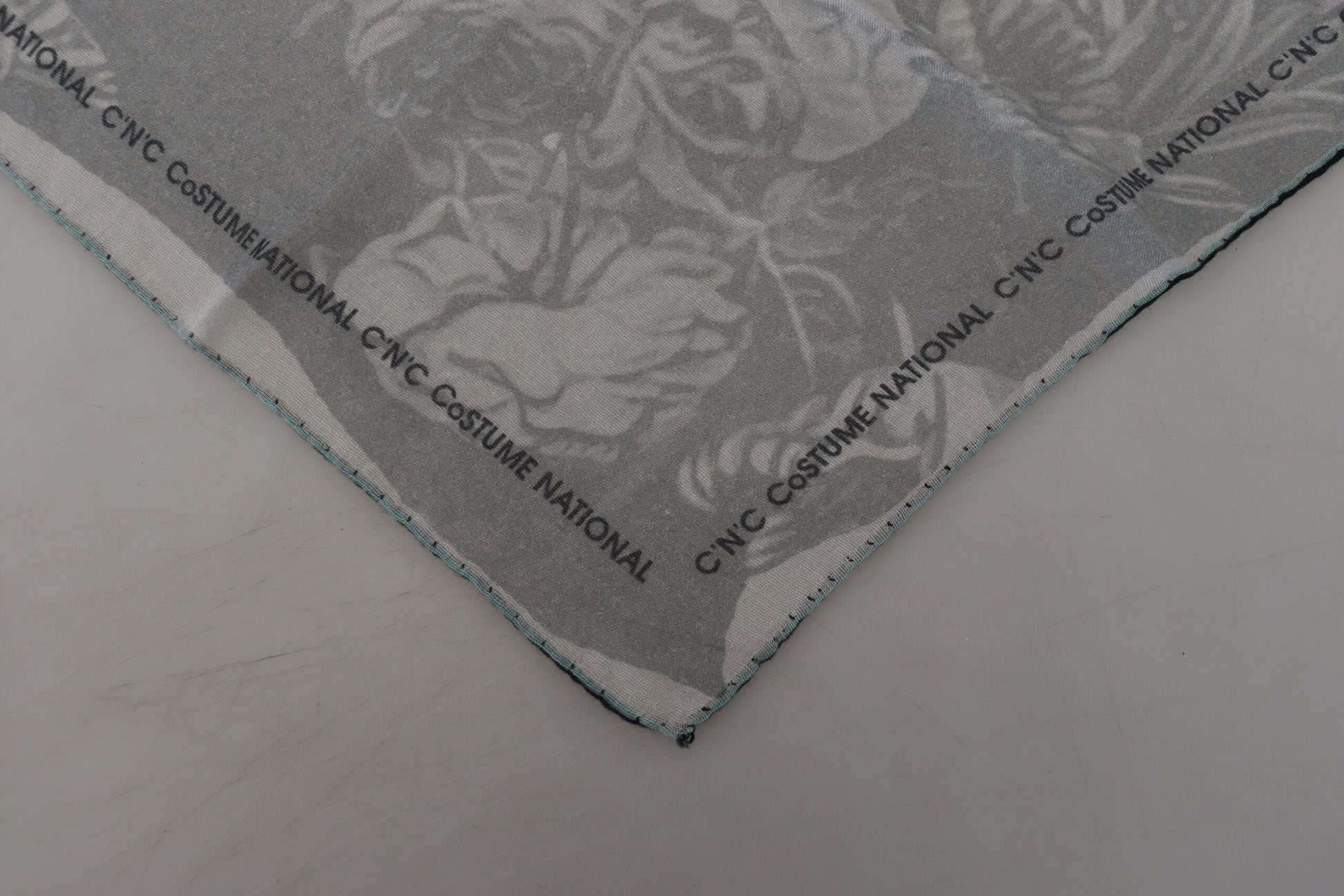Costume National Gray Print Shawl Foulard Branded Scarf - ClickThatClicks 