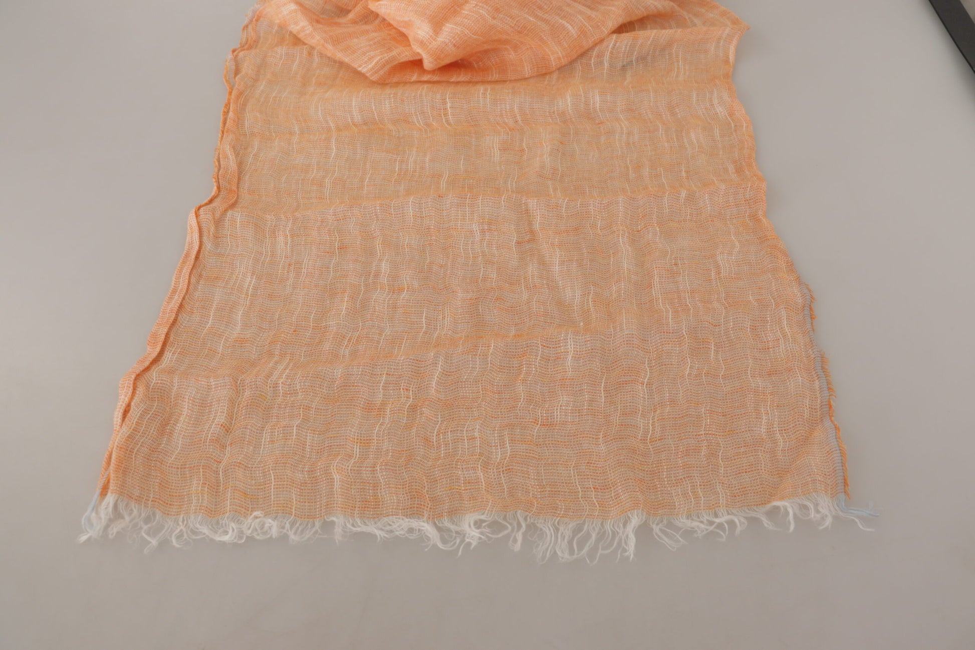 Malo Peach Linen Knitted Shawl Wrap Fringes Scarf - ClickThatClicks 