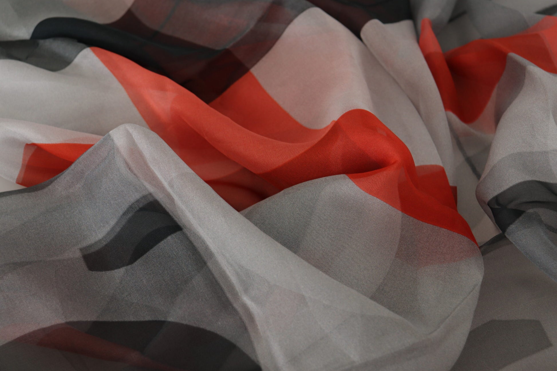 Costume National Gray Red Shawl Foulard Wrap  Scarf - ClickThatClicks 