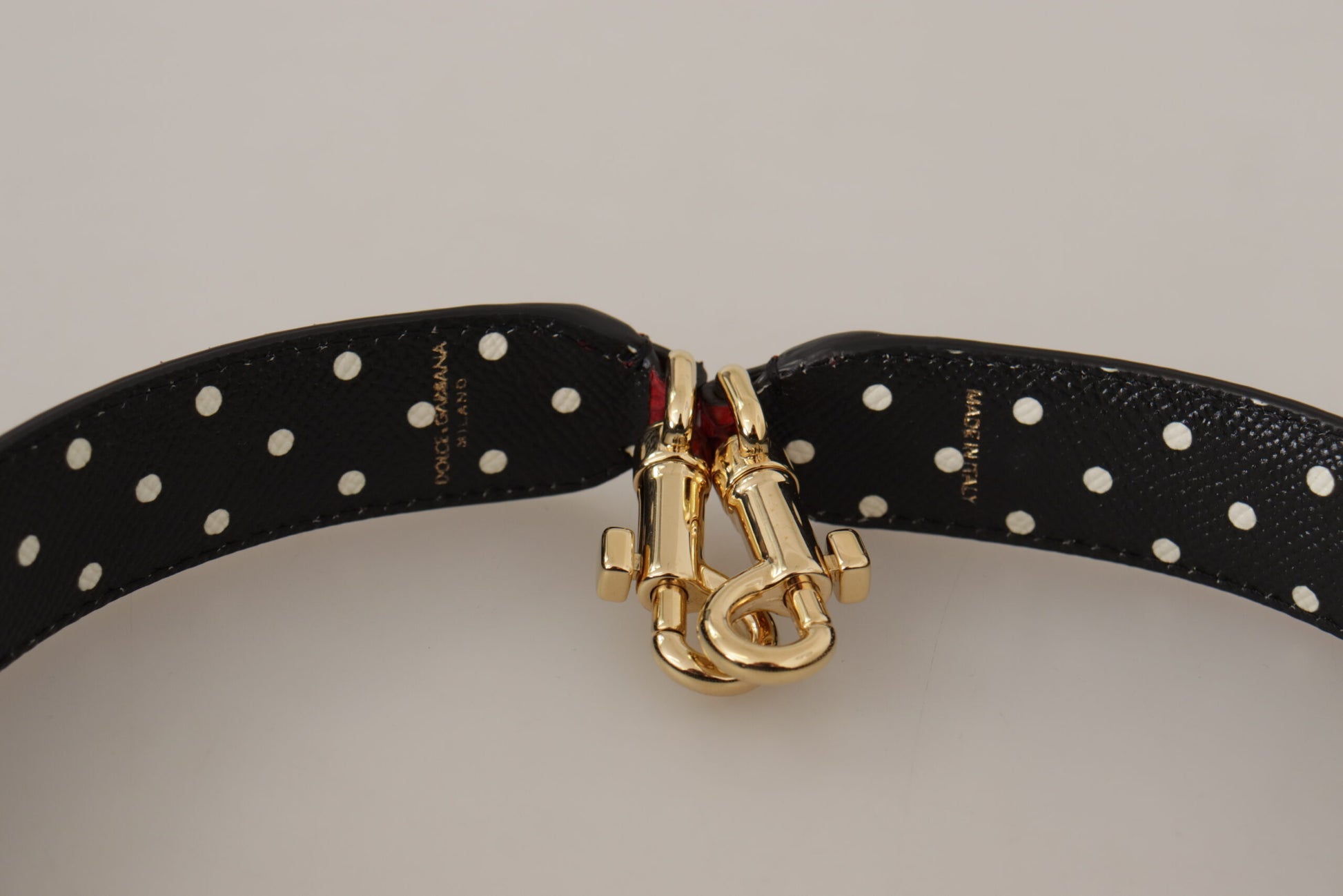 Dolce & Gabbana Red Exotic Leather Crystals Bag Shoulder Strap - ClickThatClicks 