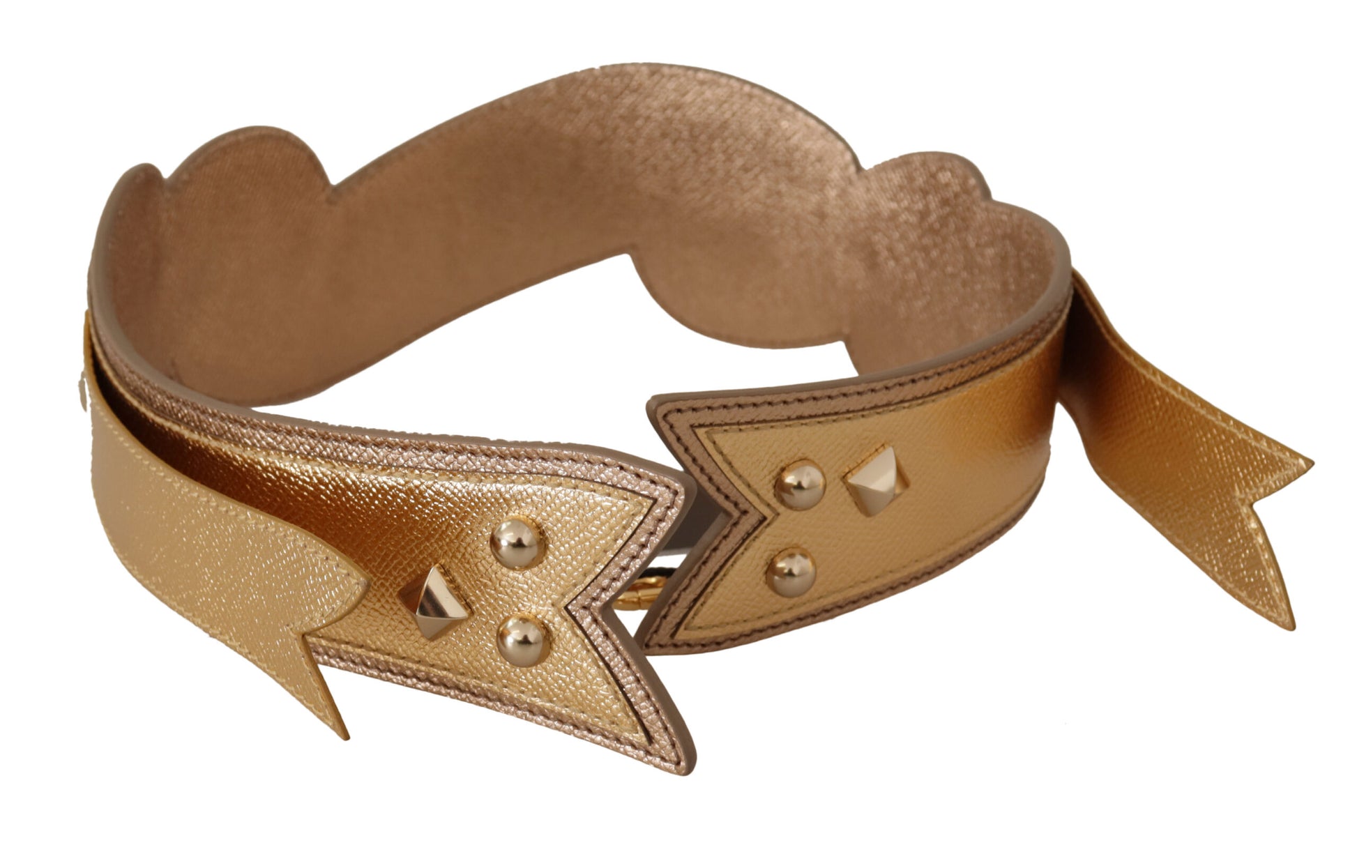 Dolce & Gabbana Gold Leather LOVE Patch Bag Shoulder Strap - ClickThatClicks 