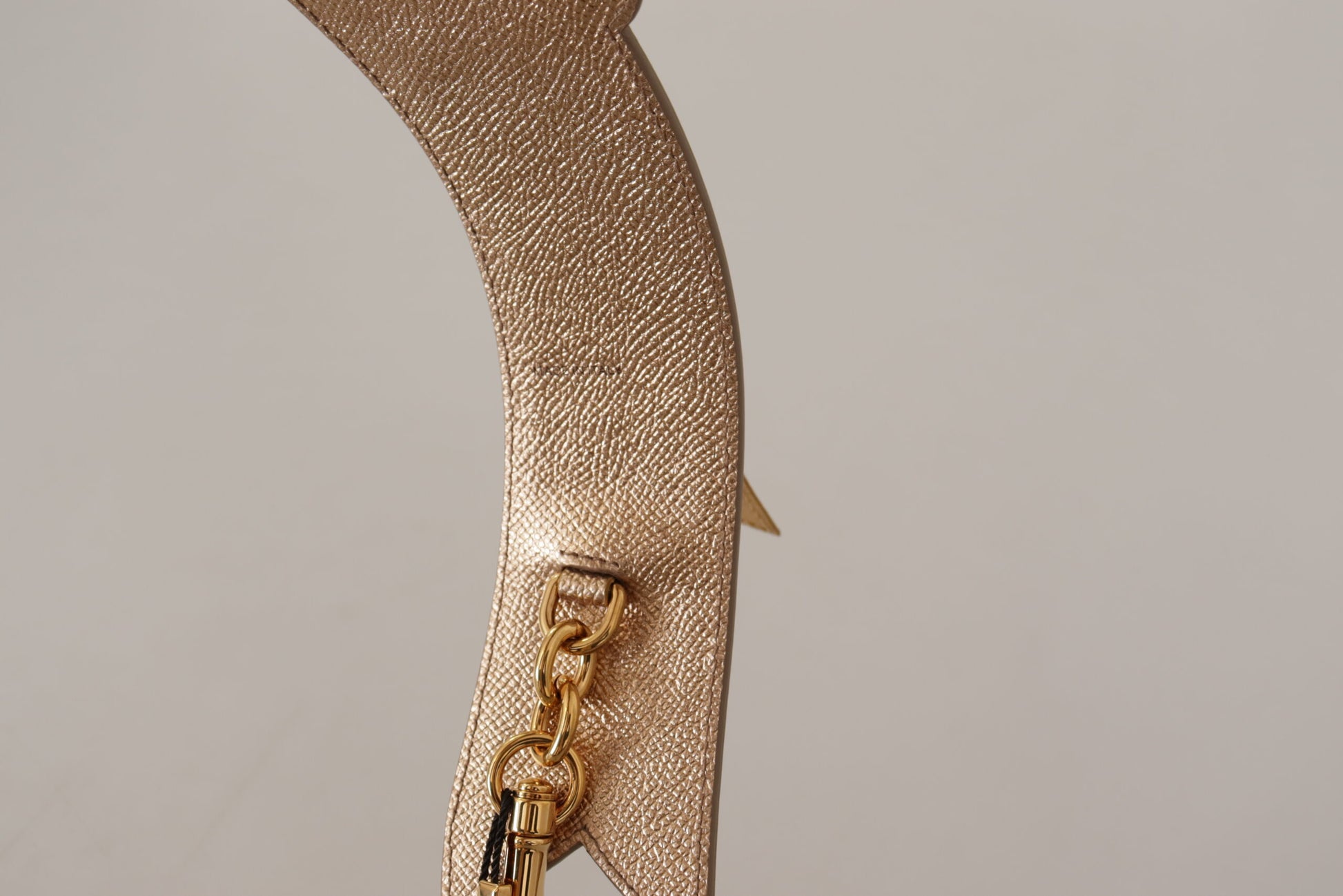 Dolce & Gabbana Gold Leather LOVE Patch Bag Shoulder Strap - ClickThatClicks 