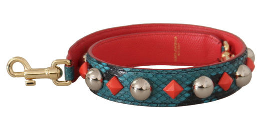 Dolce & Gabbana Green Crystals Leather Bag Shoulder Strap - ClickThatClicks 