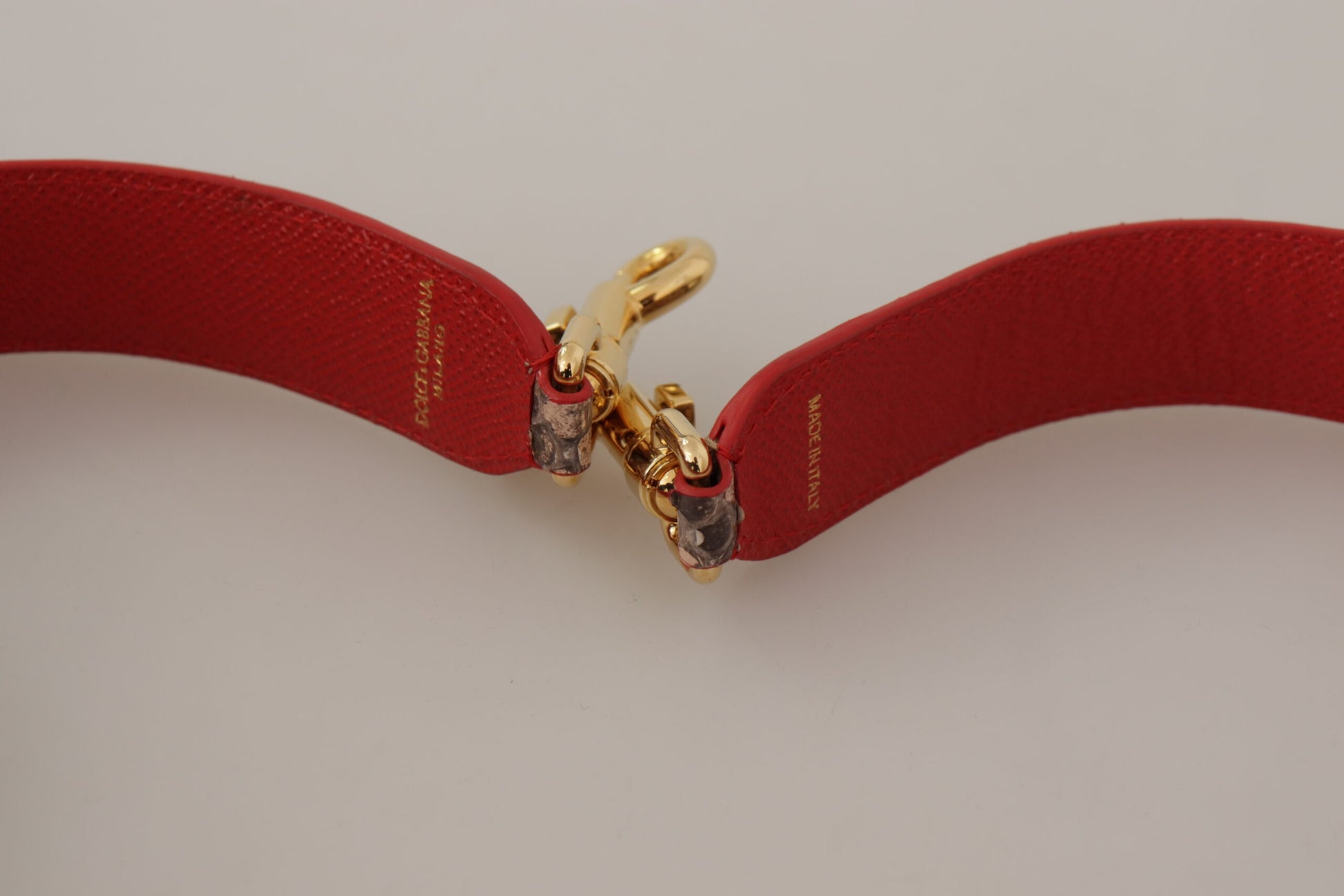 Dolce & Gabbana Brown Python Leather Crystals Shoulder Strap - ClickThatClicks 