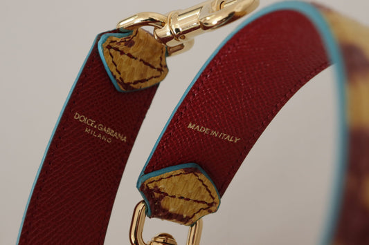 Dolce & Gabbana Yellow Red Leather Gold Tone Shoulder Strap - ClickThatClicks 