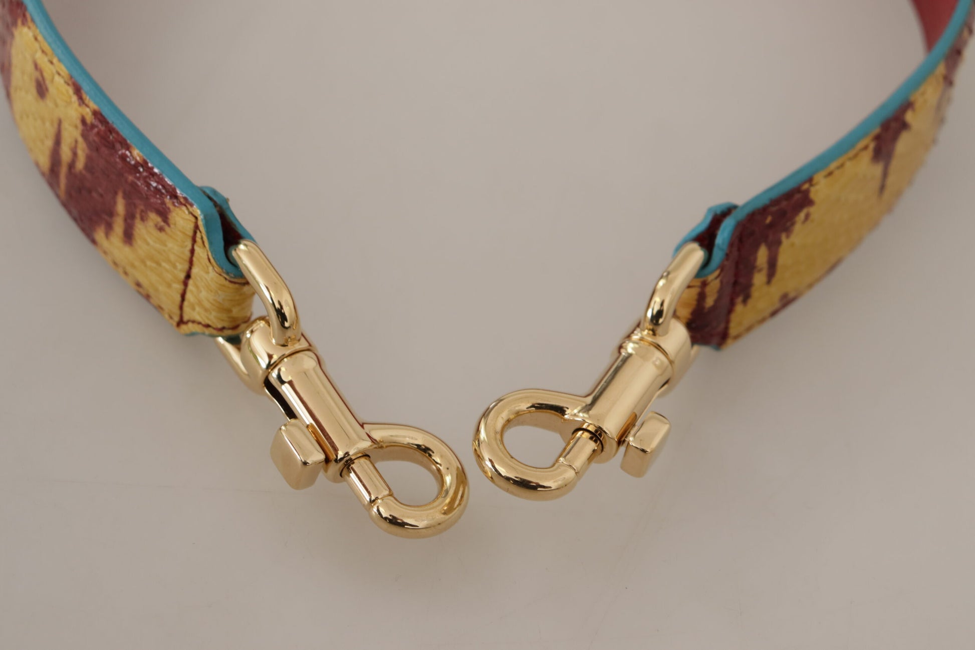 Dolce & Gabbana Yellow Red Leather Gold Tone Shoulder Strap - ClickThatClicks 