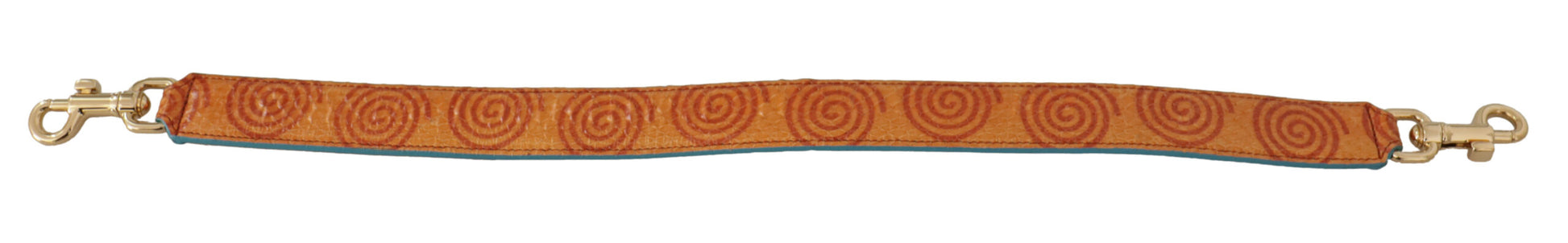 Dolce & Gabbana Orange Leather Swirl Print Bag Shoulder Strap - ClickThatClicks 