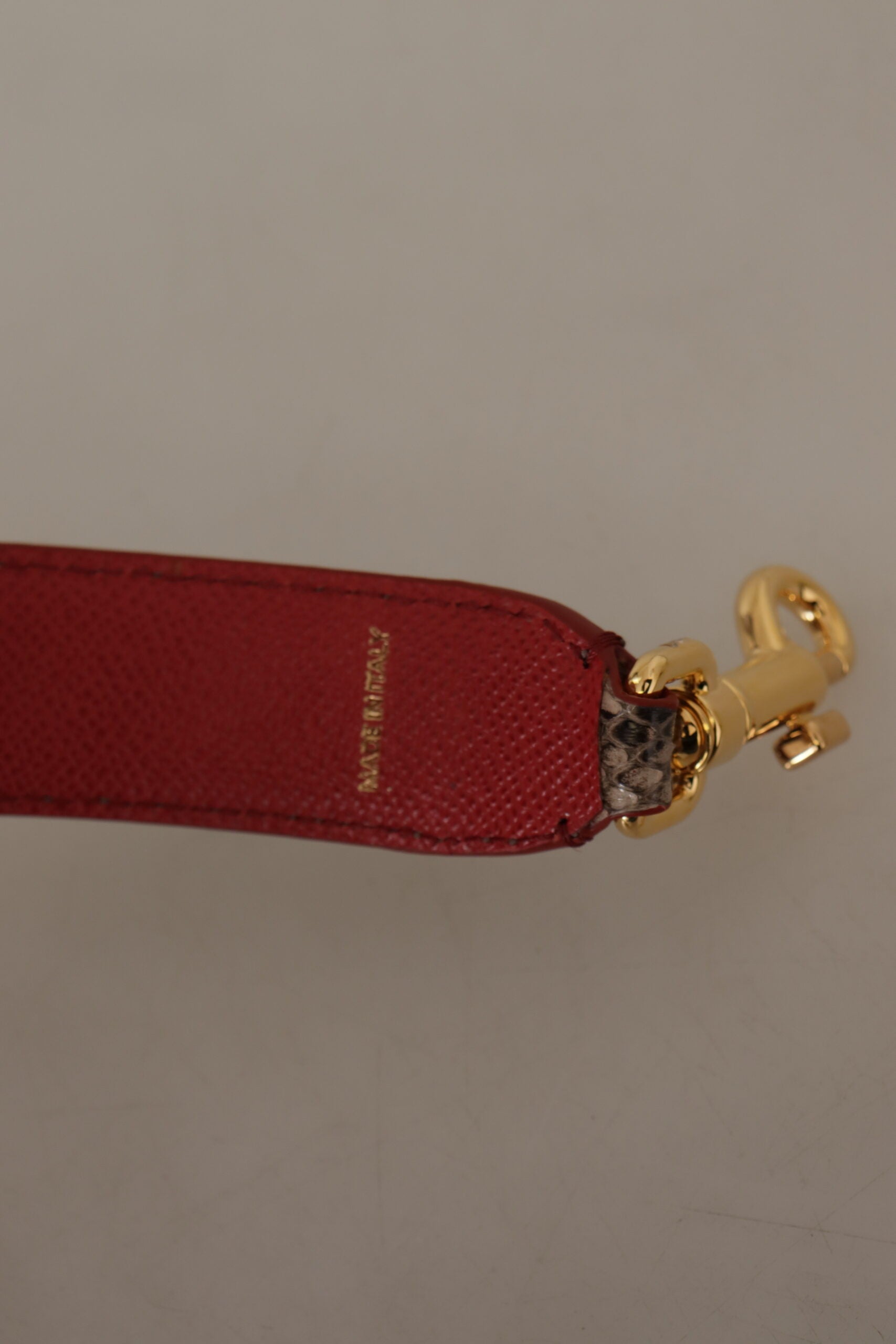 Dolce & Gabbana Brown Python Leather Studded Shoulder Strap - ClickThatClicks 