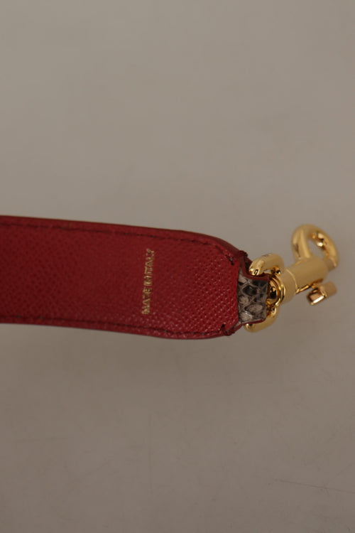 Dolce & Gabbana Brown Python Leather Studded Shoulder Strap - ClickThatClicks 