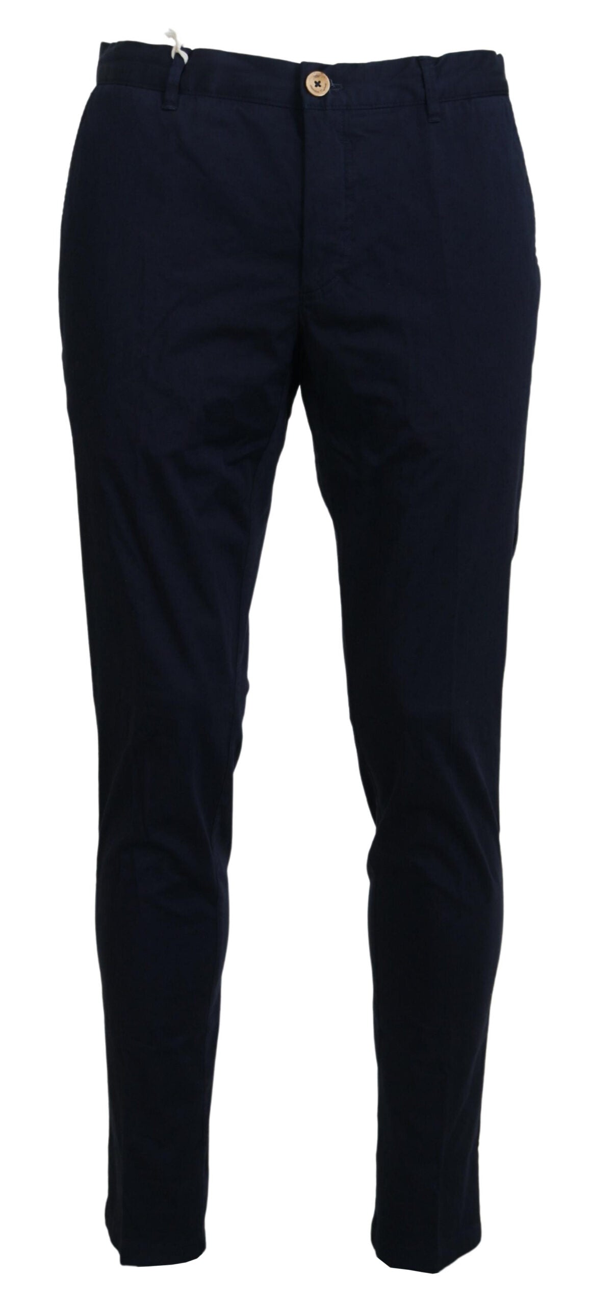 Domenico Tagliente Dark Blue Cotton Skinny Men Pants - ClickThatClicks 
