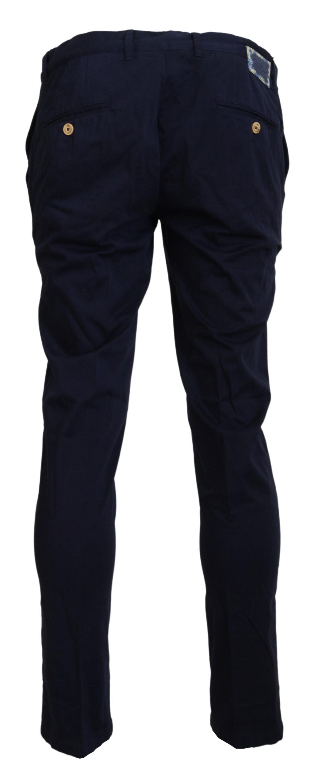 Domenico Tagliente Dark Blue Cotton Skinny Men Pants - ClickThatClicks 