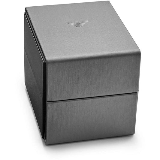 Emporio Armani Silver and Bronze Steel Chronograph Watch - ClickThatClicks 