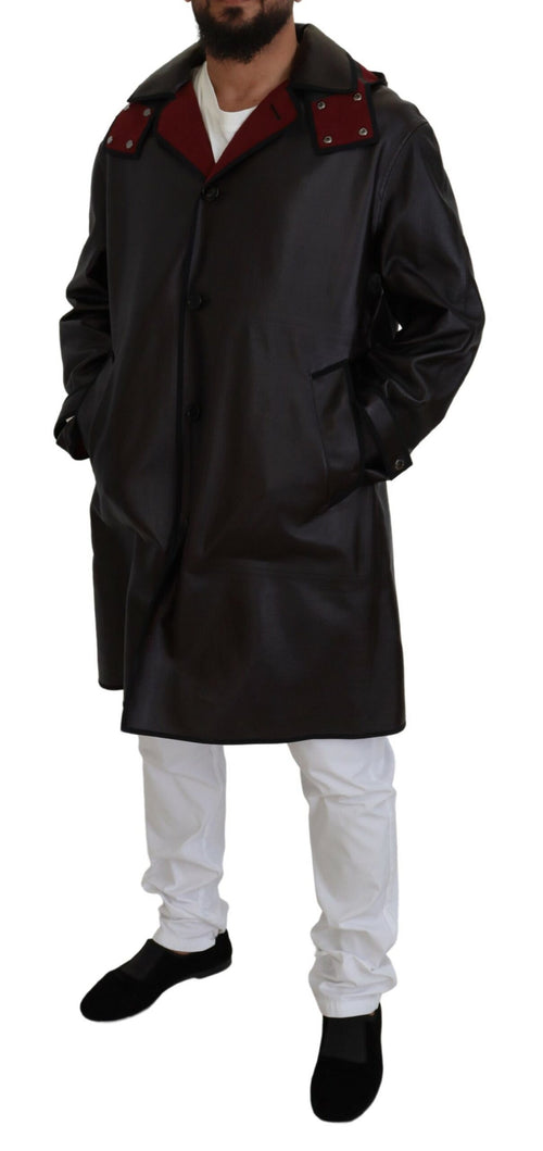 Dolce & Gabbana Black Trench Hooded Parka Cotton Jacket - ClickThatClicks 