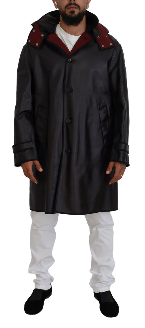 Dolce & Gabbana Black Trench Hooded Parka Cotton Jacket - ClickThatClicks 