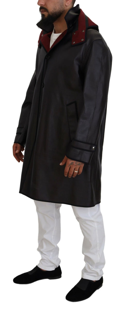 Dolce & Gabbana Black Trench Hooded Parka Cotton Jacket - ClickThatClicks 