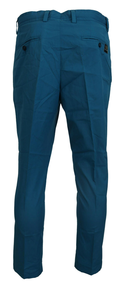 Dolce & Gabbana Blue Cotton Chinos Trousers Pants - ClickThatClicks 