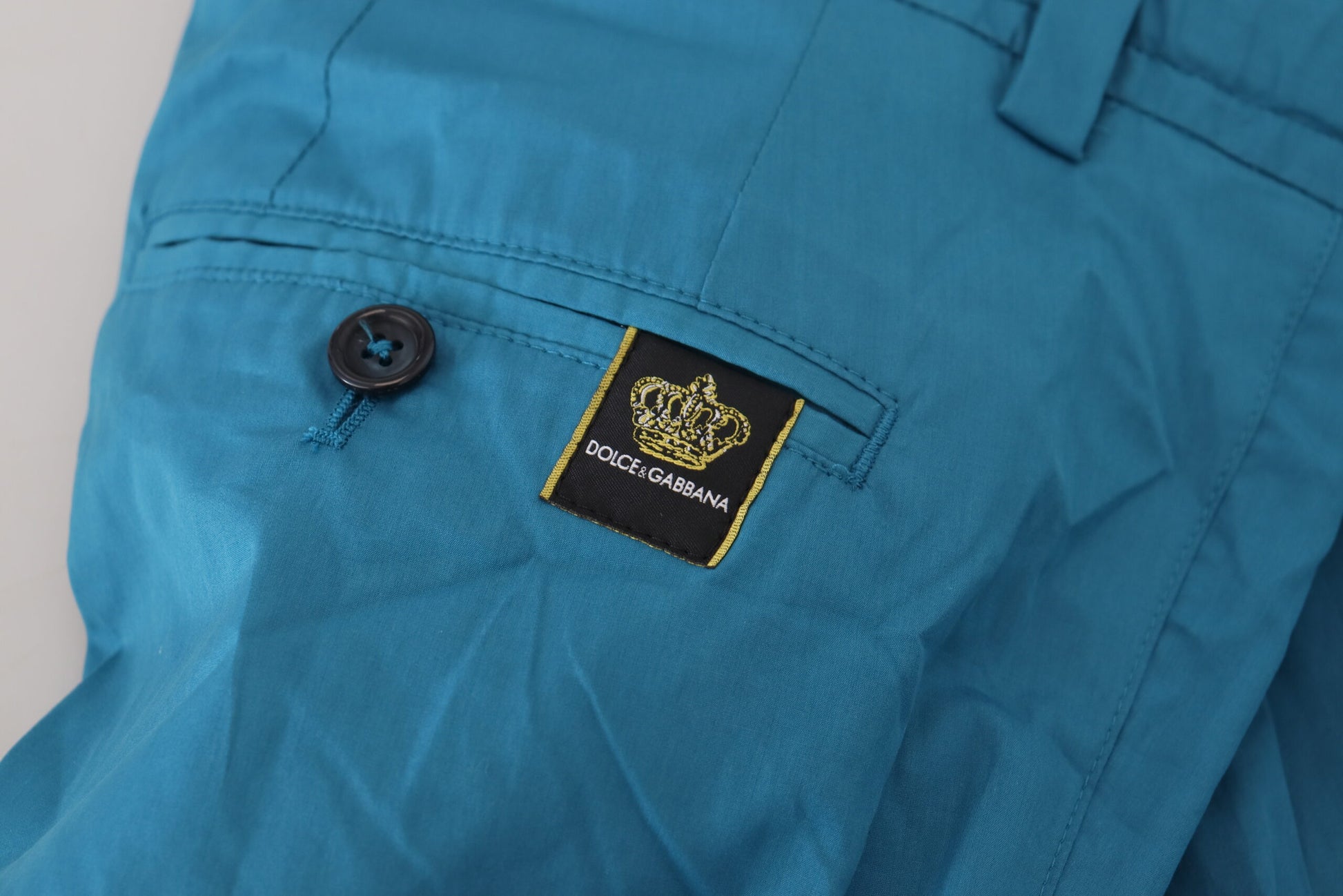 Dolce & Gabbana Blue Cotton Chinos Trousers Pants - ClickThatClicks 