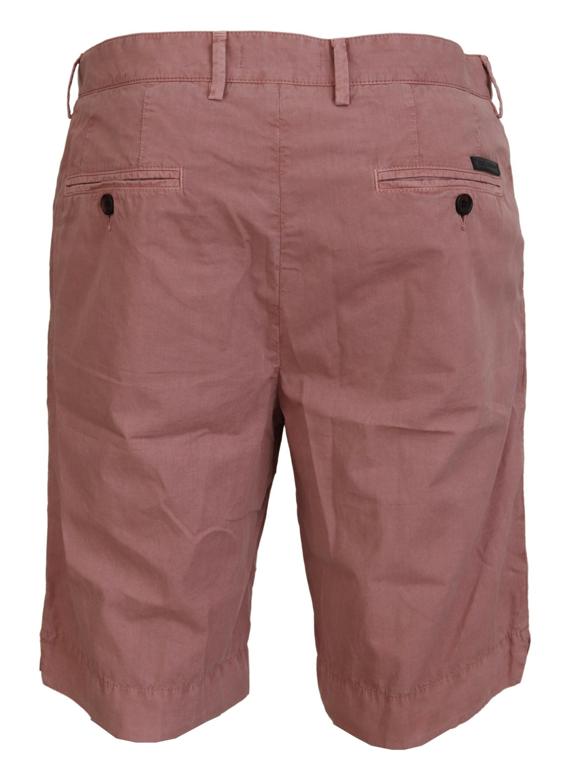 Dolce & Gabbana Pink Chinos Cotton Casual Mens Shorts - ClickThatClicks 