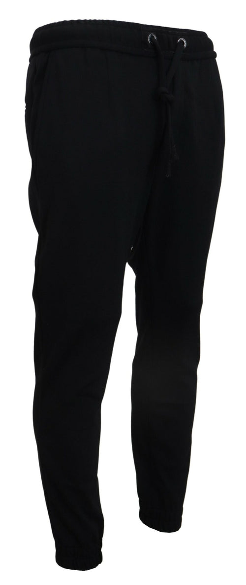 Dolce & Gabbana Black Mens Sport Wool Sweatpants Pants - ClickThatClicks 