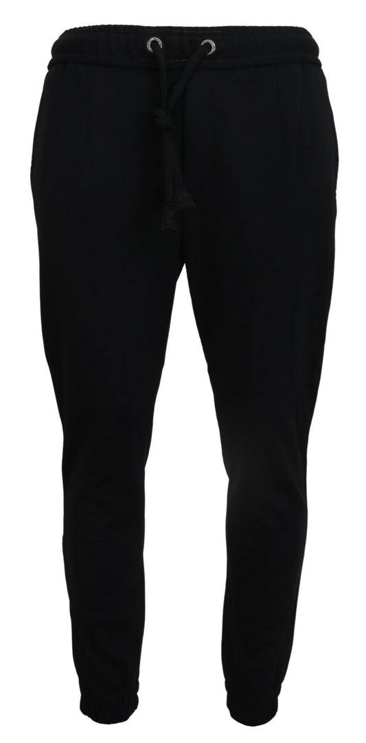 Dolce & Gabbana Black Mens Sport Wool Sweatpants Pants - ClickThatClicks 