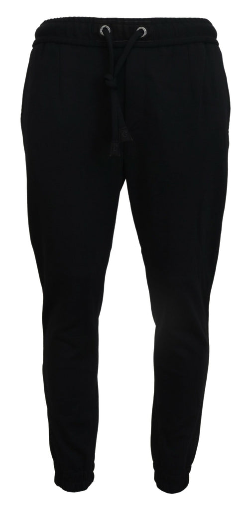 Dolce & Gabbana Black Mens Sport Wool Sweatpants Pants - ClickThatClicks 