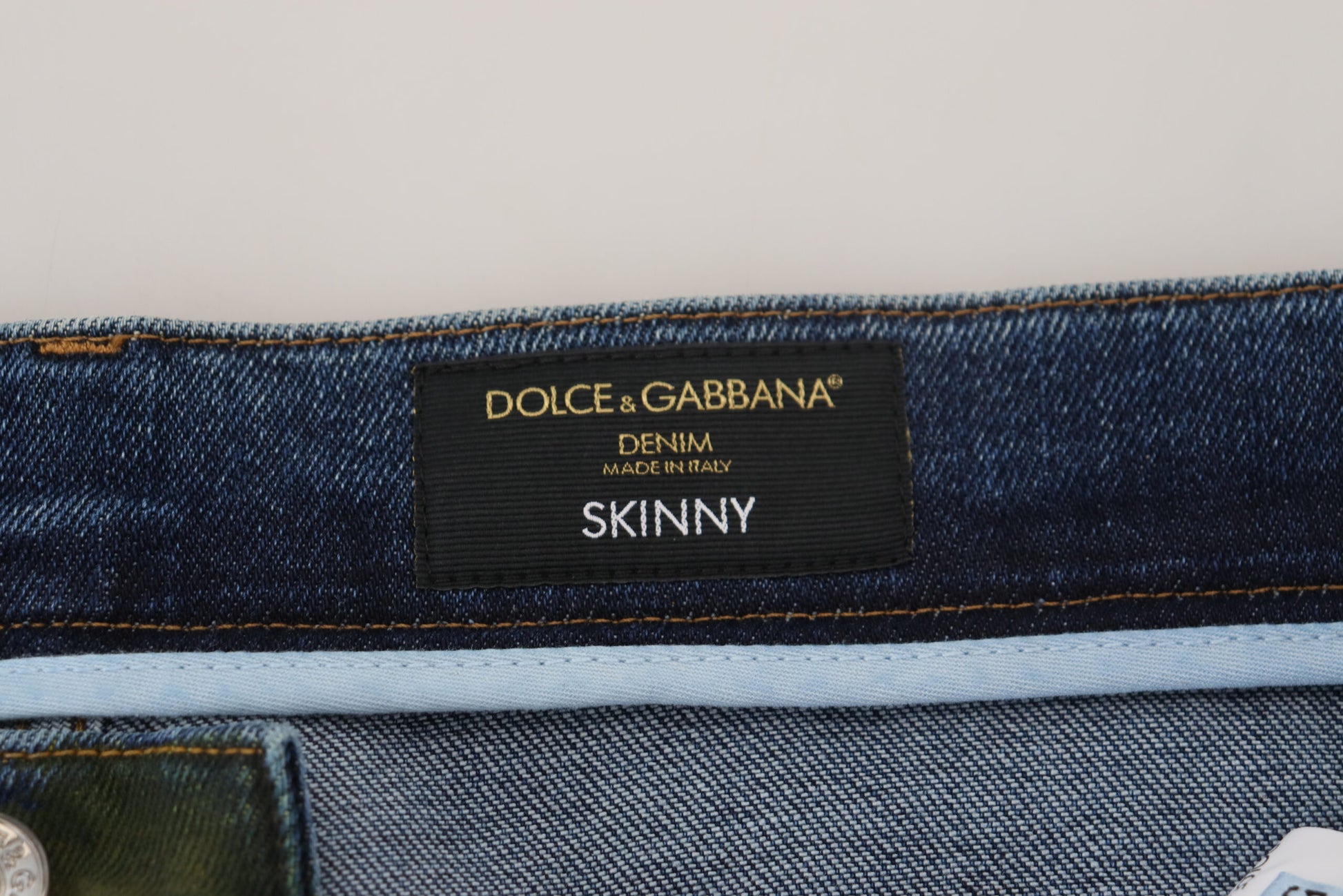Dolce & Gabbana Blue Green Skinny Cotton Denim Jeans - ClickThatClicks 