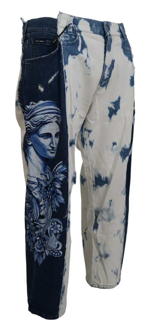 Dolce & Gabbana Blue Ceasar Denim Cotton Loose Fit Jeans - ClickThatClicks 