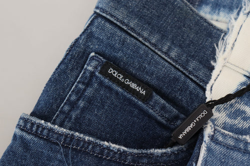 Dolce & Gabbana Blue Ceasar Denim Cotton Loose Fit Jeans - ClickThatClicks 