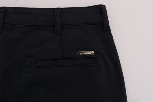 GF Ferre Blue Cotton Stretch Chinos Pants - ClickThatClicks 
