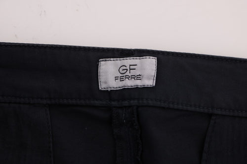 GF Ferre Blue Cotton Stretch Chinos Pants - ClickThatClicks 