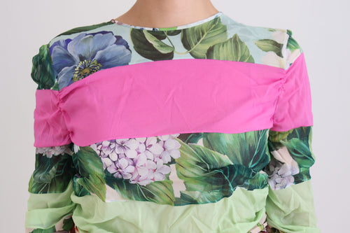 Dolce & Gabbana Multicolor Silk Floral Bodycon Sheath Dress - ClickThatClicks 
