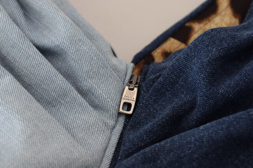 Dolce & Gabbana Two Tone Blue Patchwork Denim Mini Dress - ClickThatClicks 