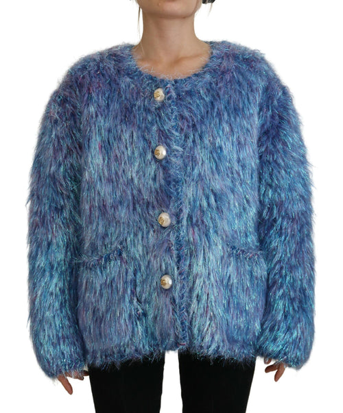 Dolce & Gabbana Multicolor Polyester Fringes Coat Jacket - ClickThatClicks 