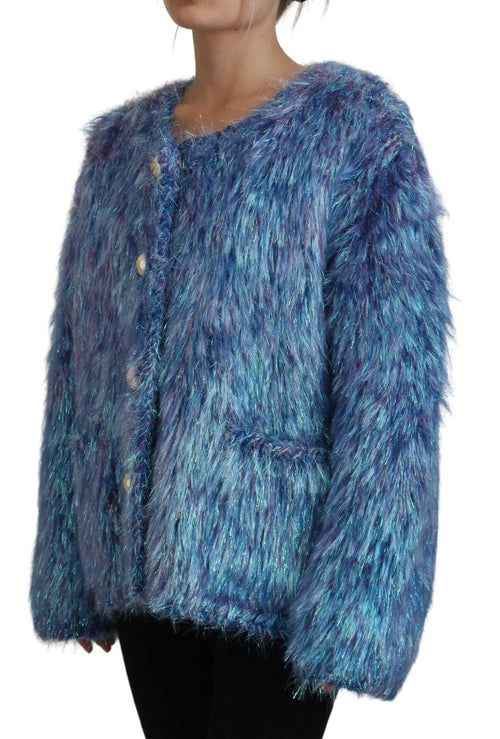 Dolce & Gabbana Multicolor Polyester Fringes Coat Jacket - ClickThatClicks 