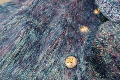 Dolce & Gabbana Multicolor Polyester Fringes Coat Jacket - ClickThatClicks 