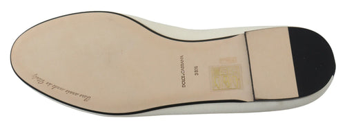 Dolce & Gabbana White Velvet Slip Ons Loafers Flats Shoes - ClickThatClicks 