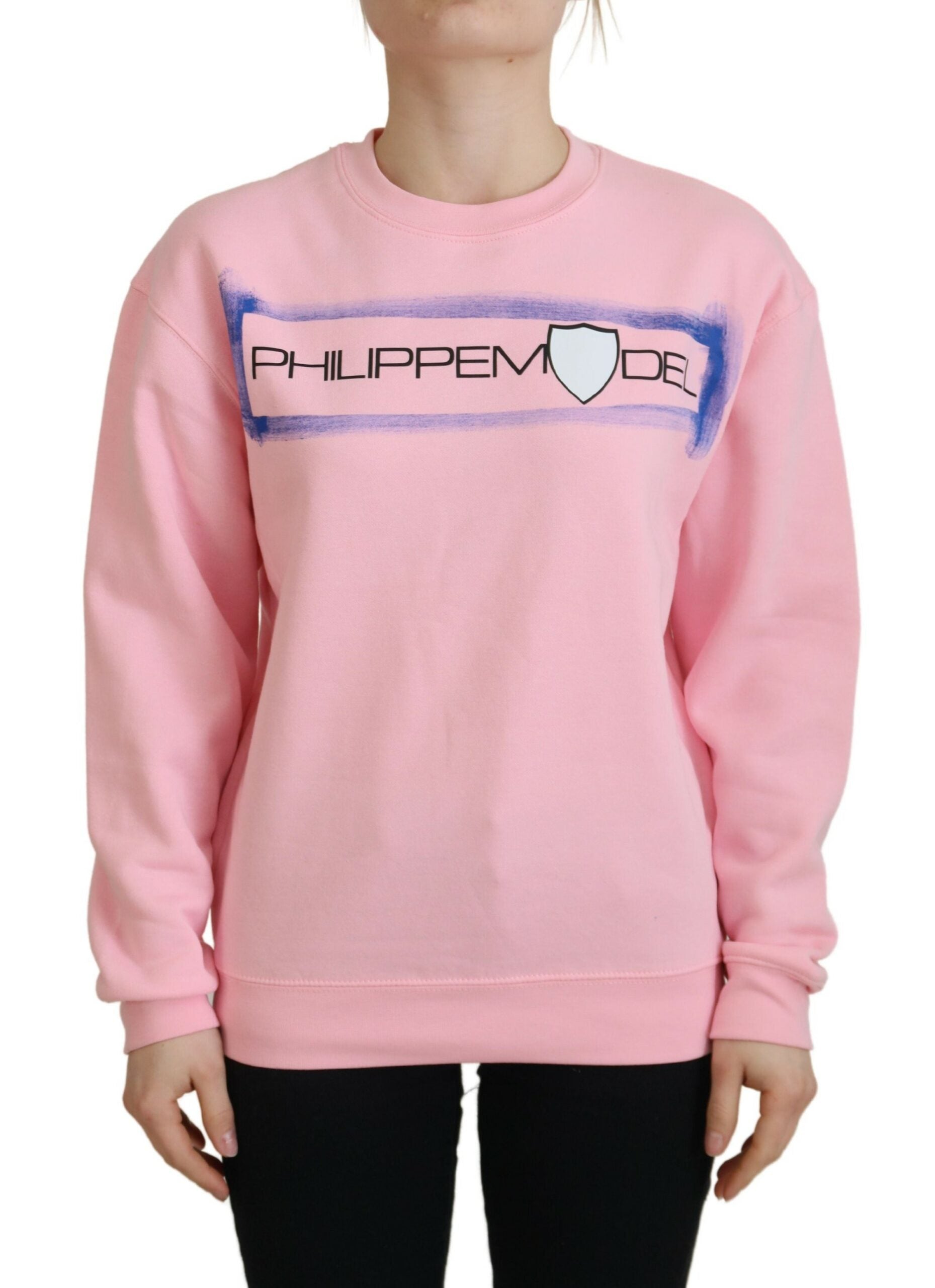 Philippe Model Pink Printed Long Sleeves Pullover Sweater - ClickThatClicks 