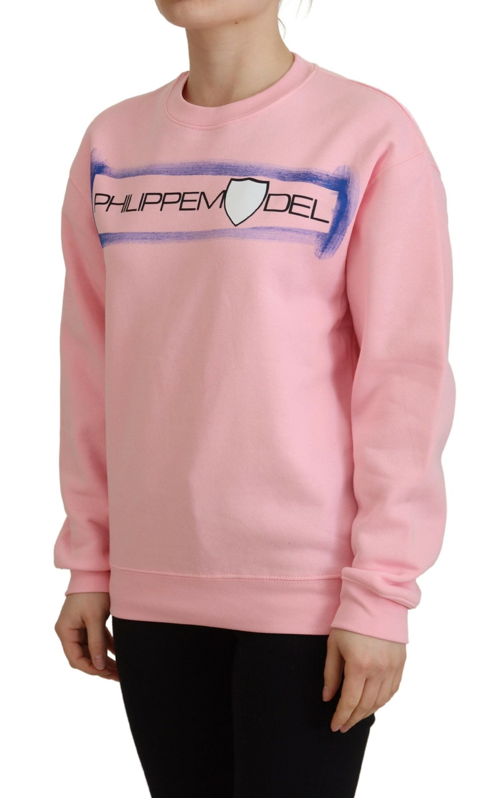 Philippe Model Pink Printed Long Sleeves Pullover Sweater - ClickThatClicks 