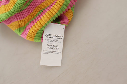 Dolce & Gabbana Multicolor Silk Vest Pullover Tank Top - ClickThatClicks 