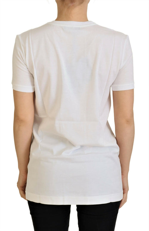 Dolce & Gabbana White Cotton DG Loves SUD  T-shirt - ClickThatClicks 