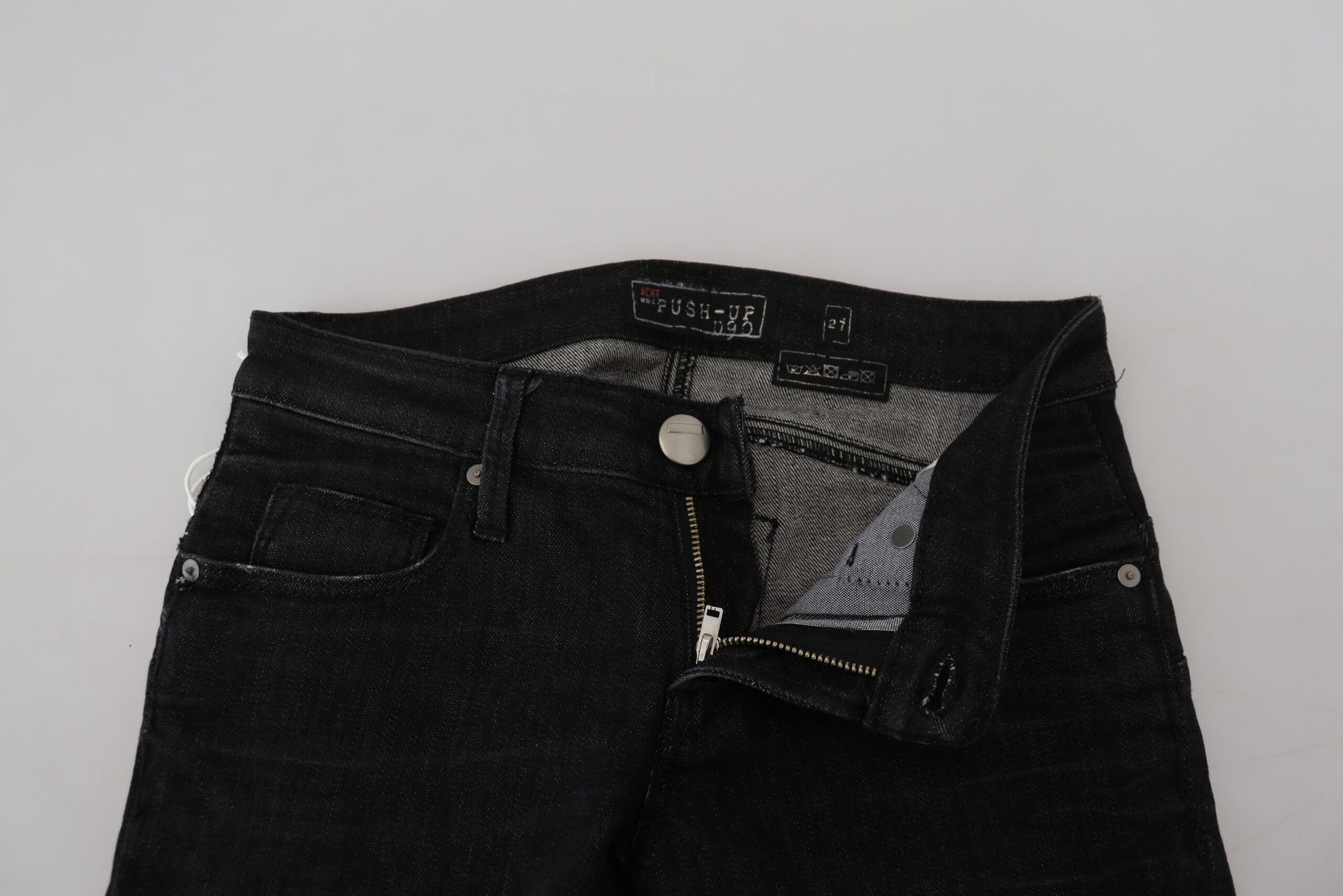 Acht Black Cotton Slim Fit Women Casual Denim Jeans - ClickThatClicks 