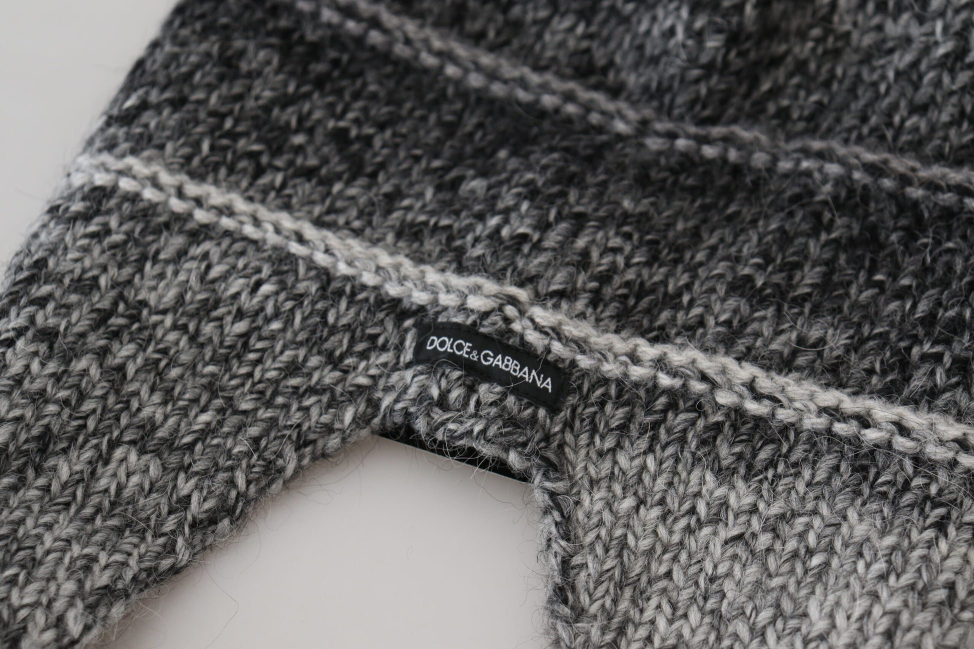 Dolce & Gabbana Gray Warm Fleece Ear Flaps Knit Beanie Hat - ClickThatClicks 
