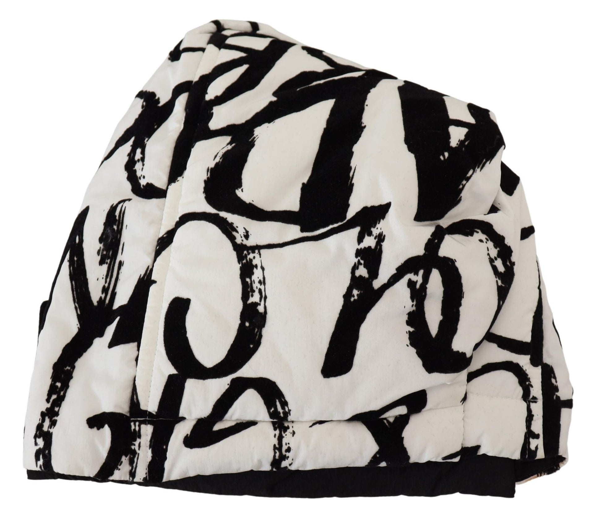 Dolce & Gabbana White Printed Nylon Women Winter Beanie Cap Hat - ClickThatClicks 